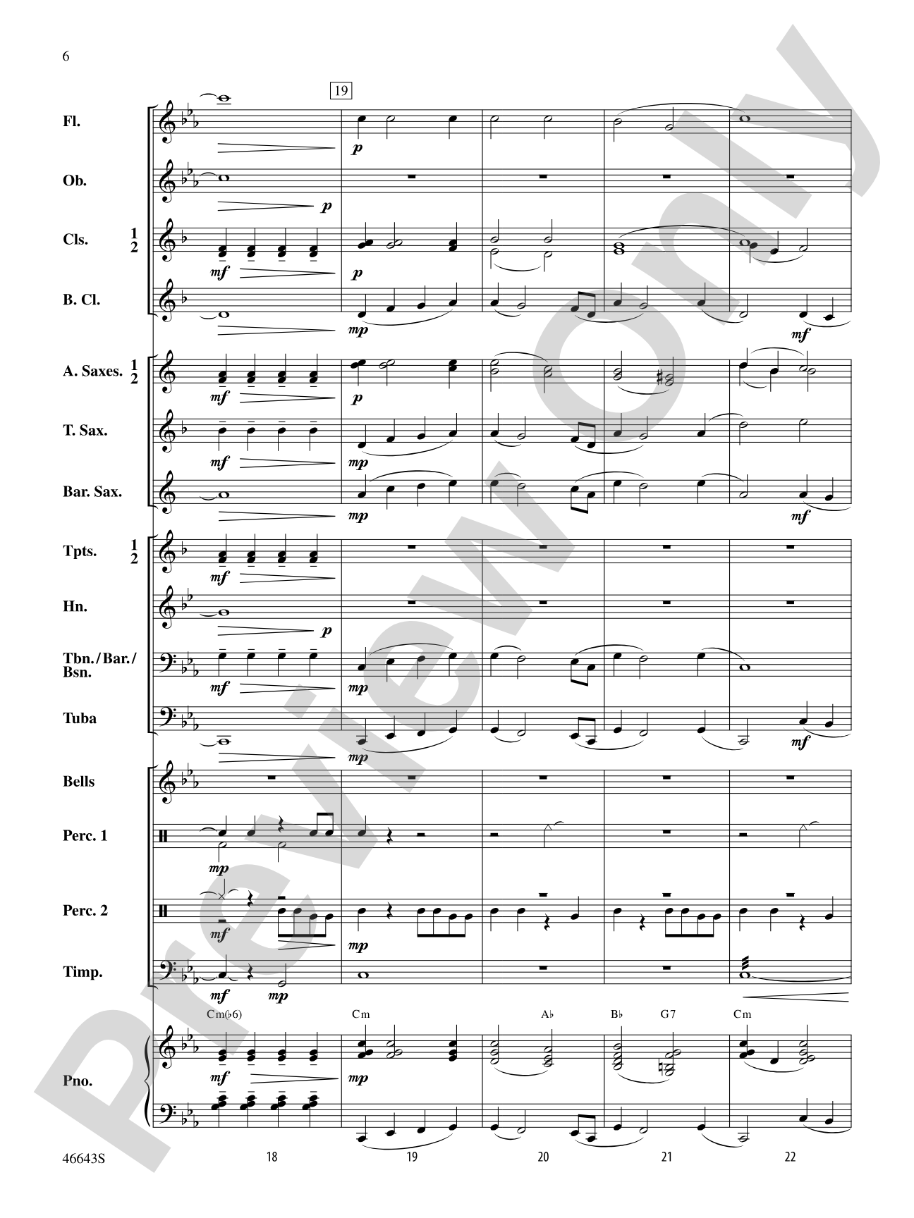 Flowing Stream: Concert Band Conductor Score & Parts