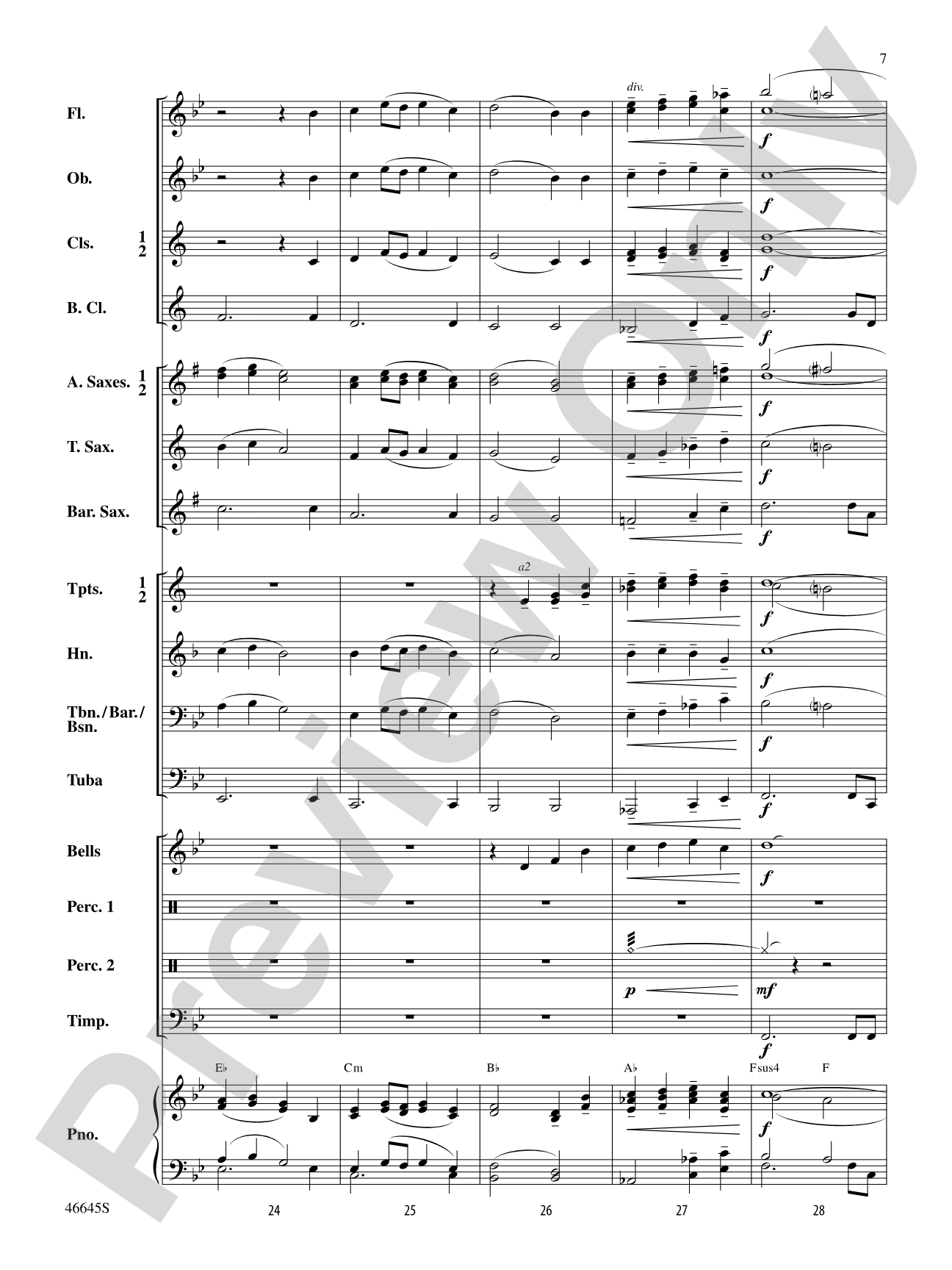 Wind of the Waves: Concert Band Conductor Score & Parts