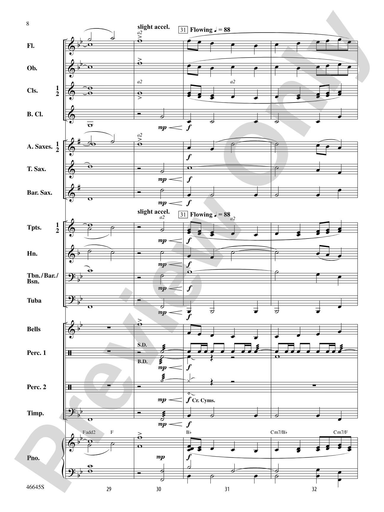 Wind of the Waves: Concert Band Conductor Score & Parts