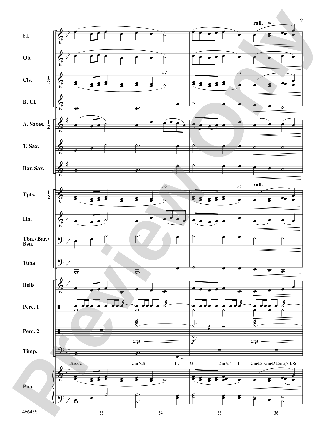 Wind of the Waves: Concert Band Conductor Score & Parts