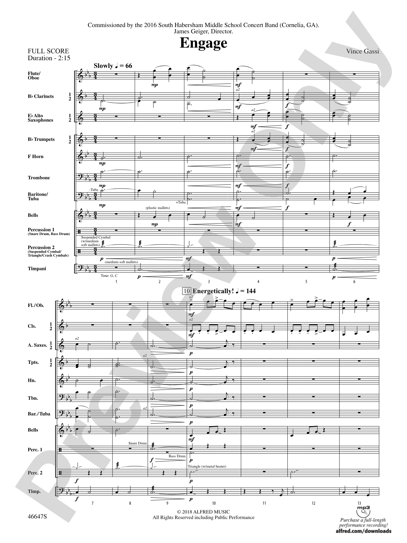 Engage: Concert Band Conductor Score & Parts