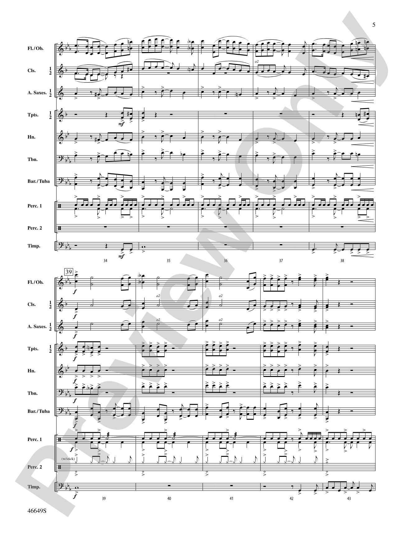 The Refiner's Fire: Concert Band Conductor Score & Parts