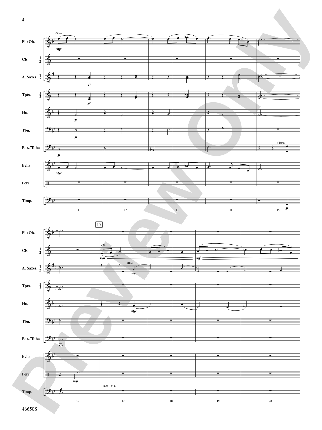 Wildflowers: Concert Band Conductor Score & Parts
