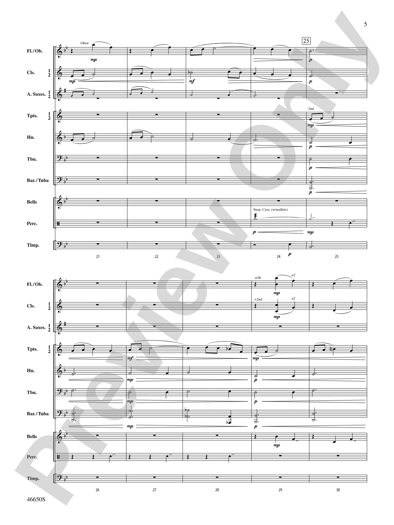 Wildflowers: Concert Band Conductor Score & Parts
