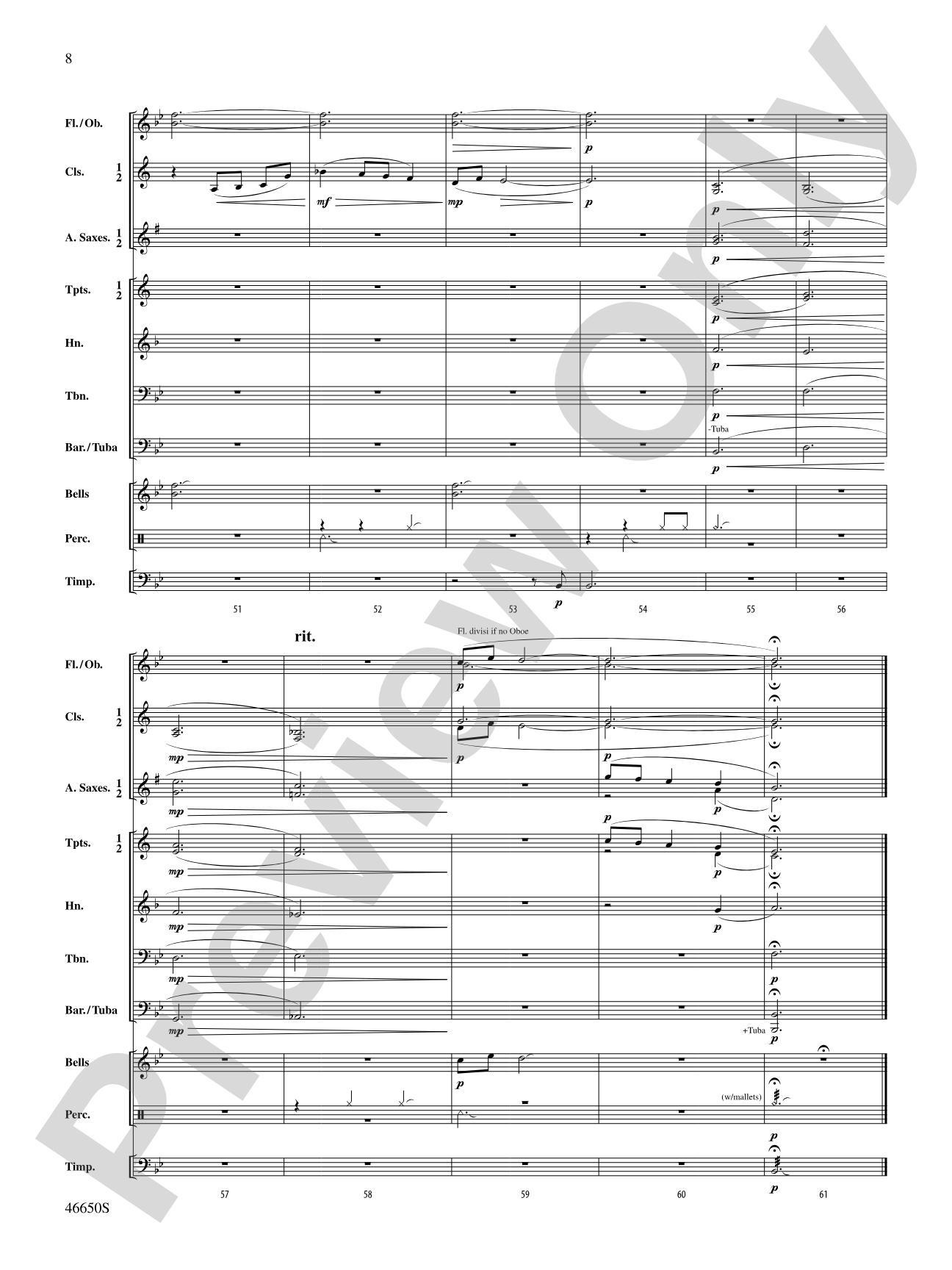 Wildflowers: Concert Band Conductor Score & Parts