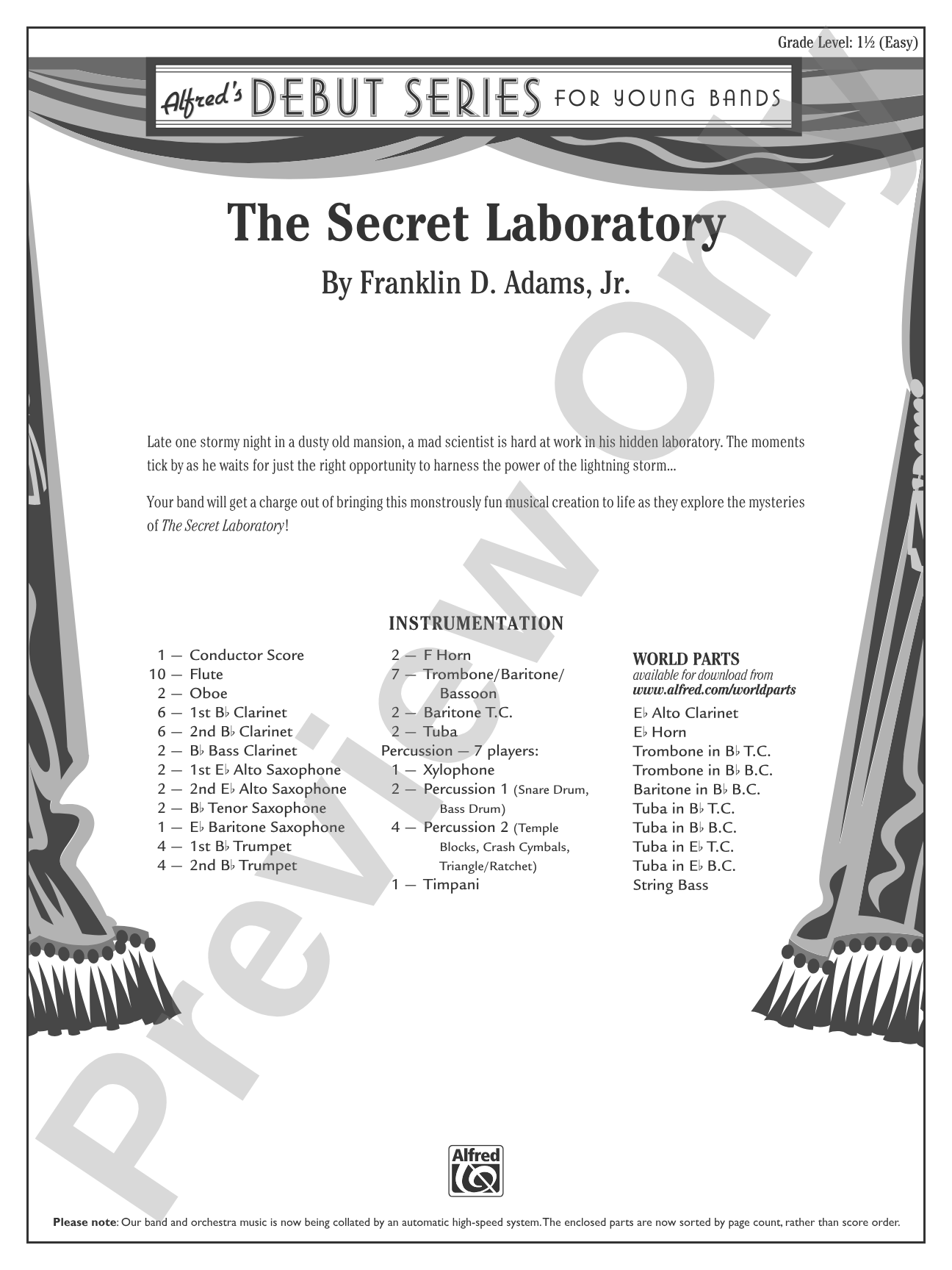 The Secret Laboratory: Score