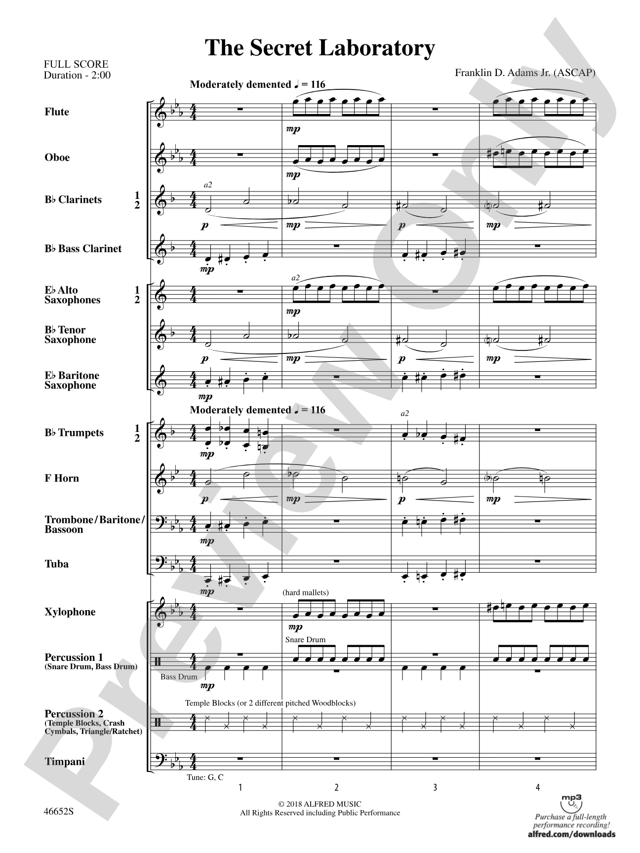 The Secret Laboratory: Score