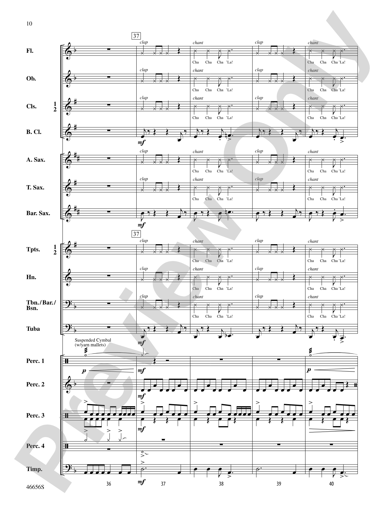 Cha'La: Concert Band Conductor Score & Parts