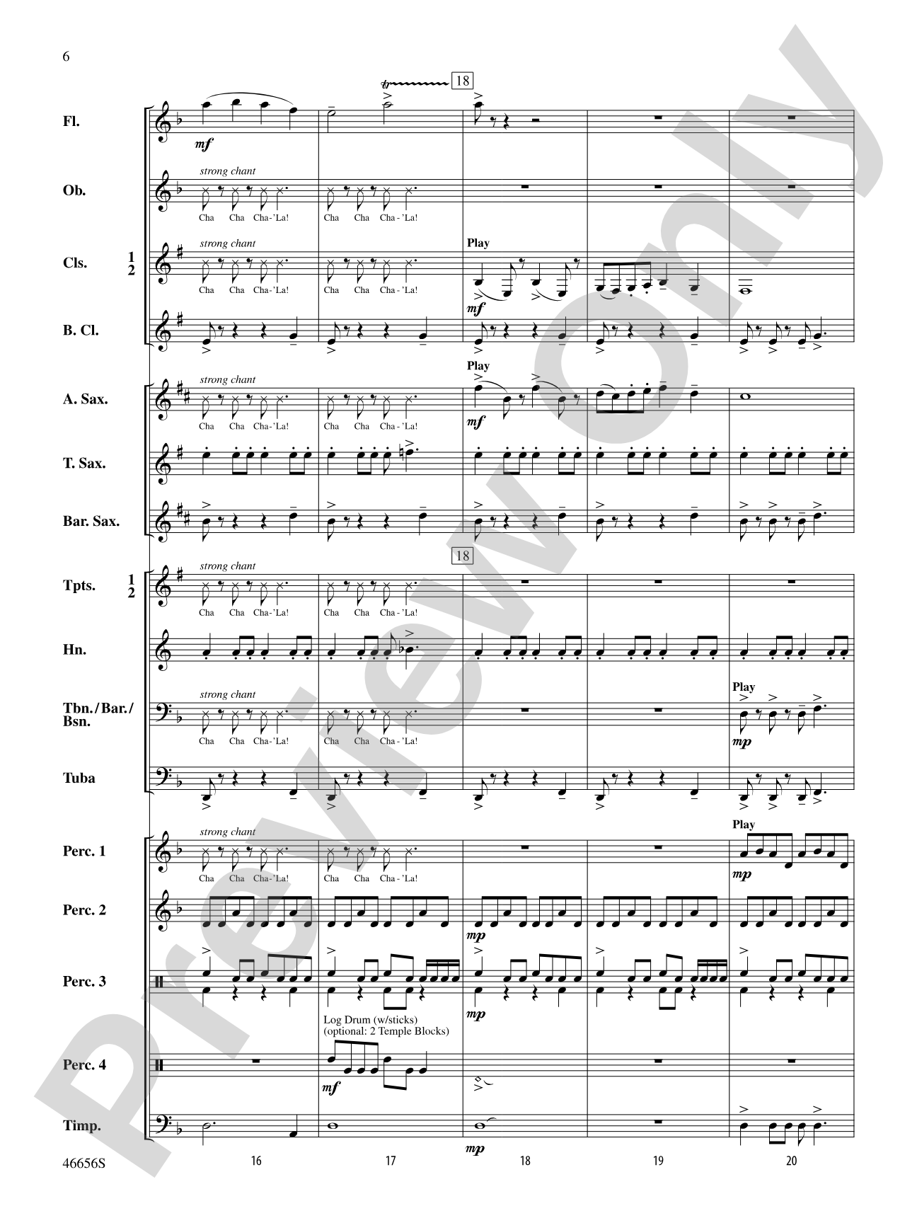 Cha'La: Concert Band Conductor Score & Parts