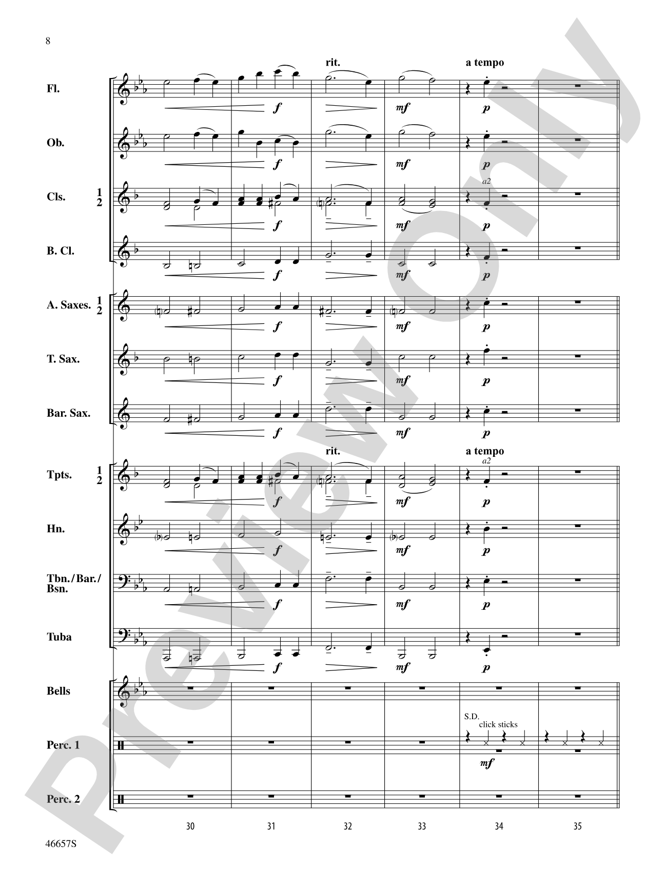 Movin' On: Concert Band Conductor Score & Parts