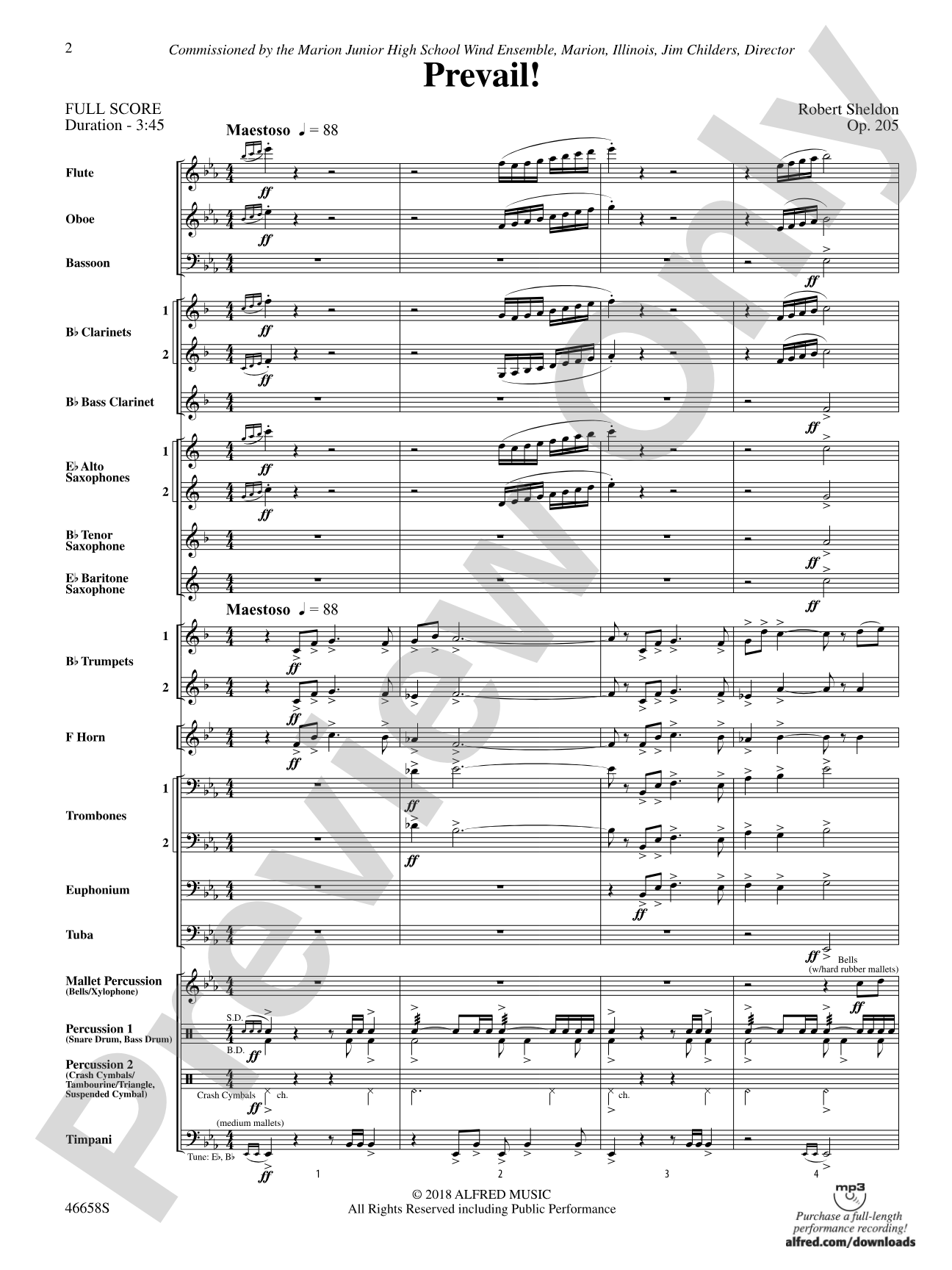 Prevail!: Concert Band Conductor Score & Parts