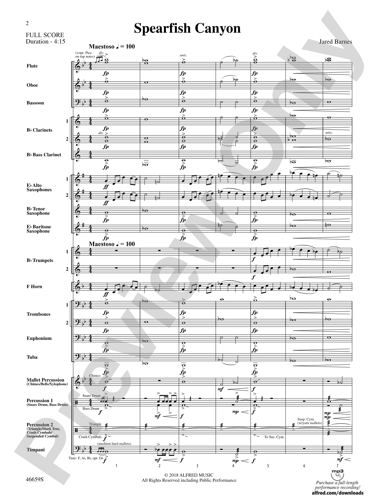 Spearfish Canyon: Score