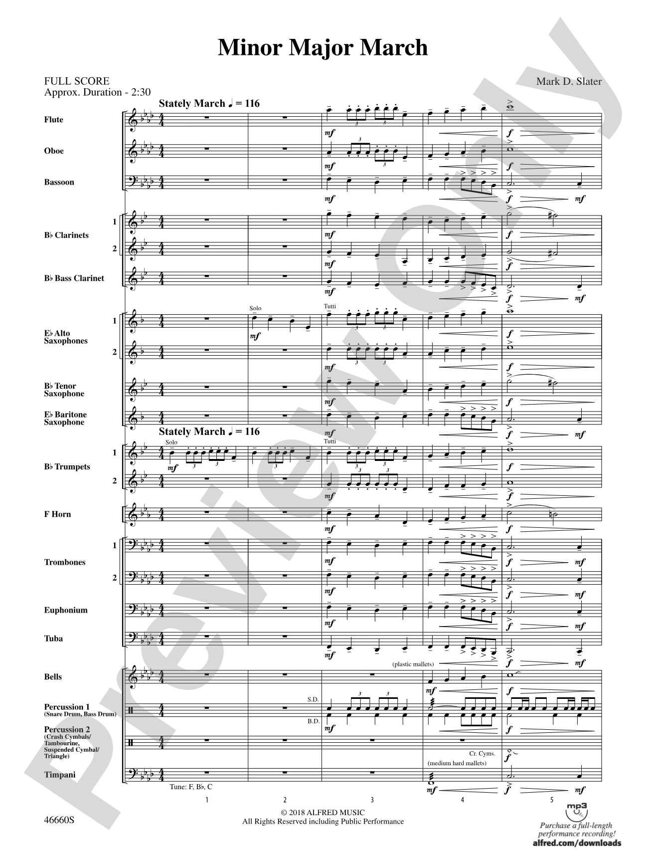 Minor Major March: Score