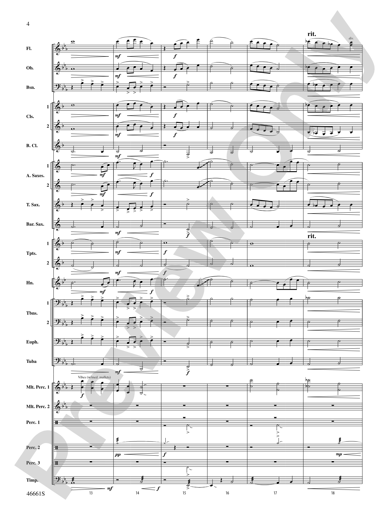 Nine Mile Saga: Concert Band Conductor Score & Parts