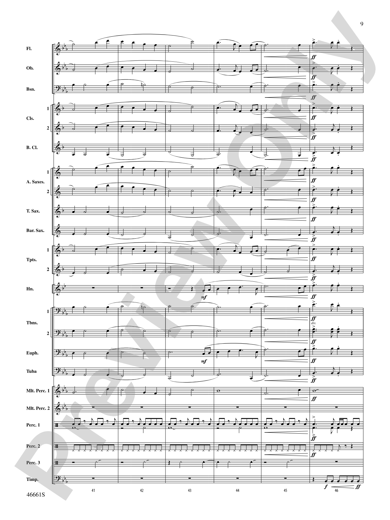 Nine Mile Saga: Concert Band Conductor Score & Parts