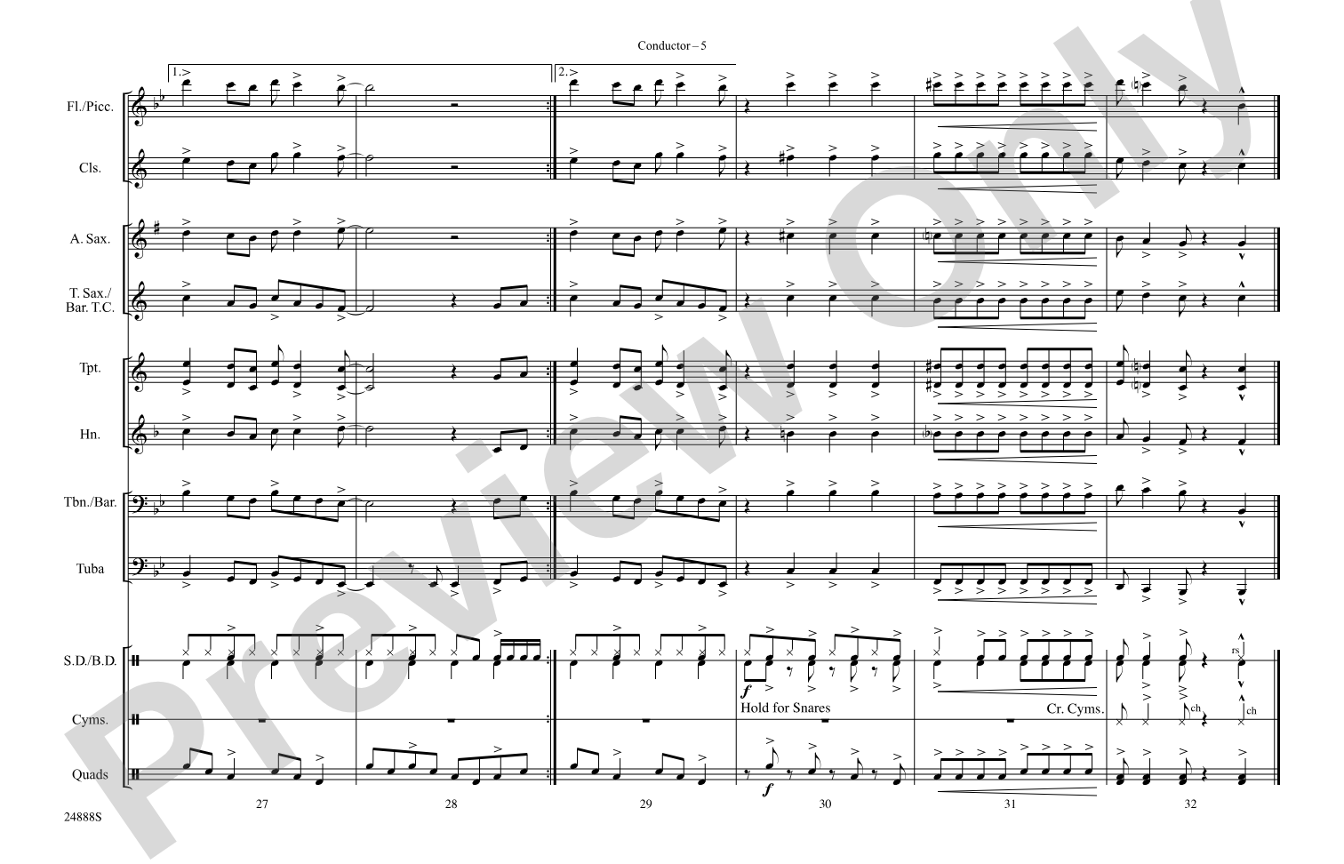 Bang the Drum All Day: Marching Band Conductor Score & Parts