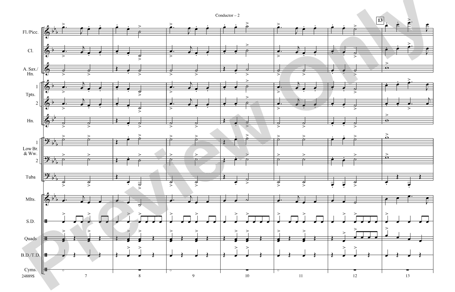 Cotton-Eyed Joe: Marching Band Conductor Score & Parts