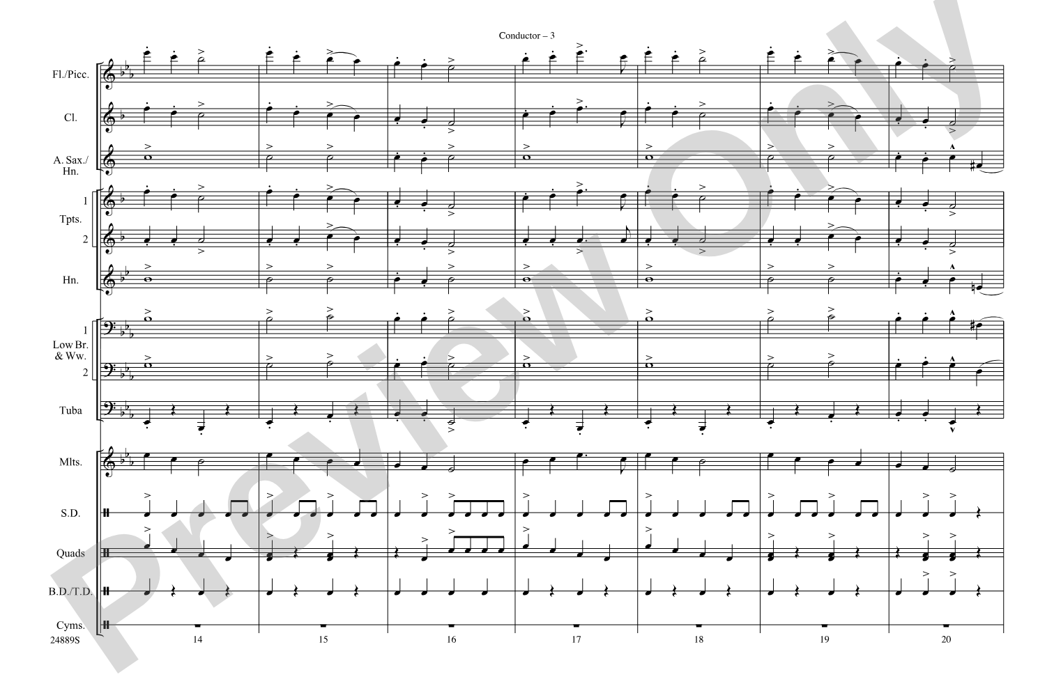 Cotton-Eyed Joe: Marching Band Conductor Score & Parts