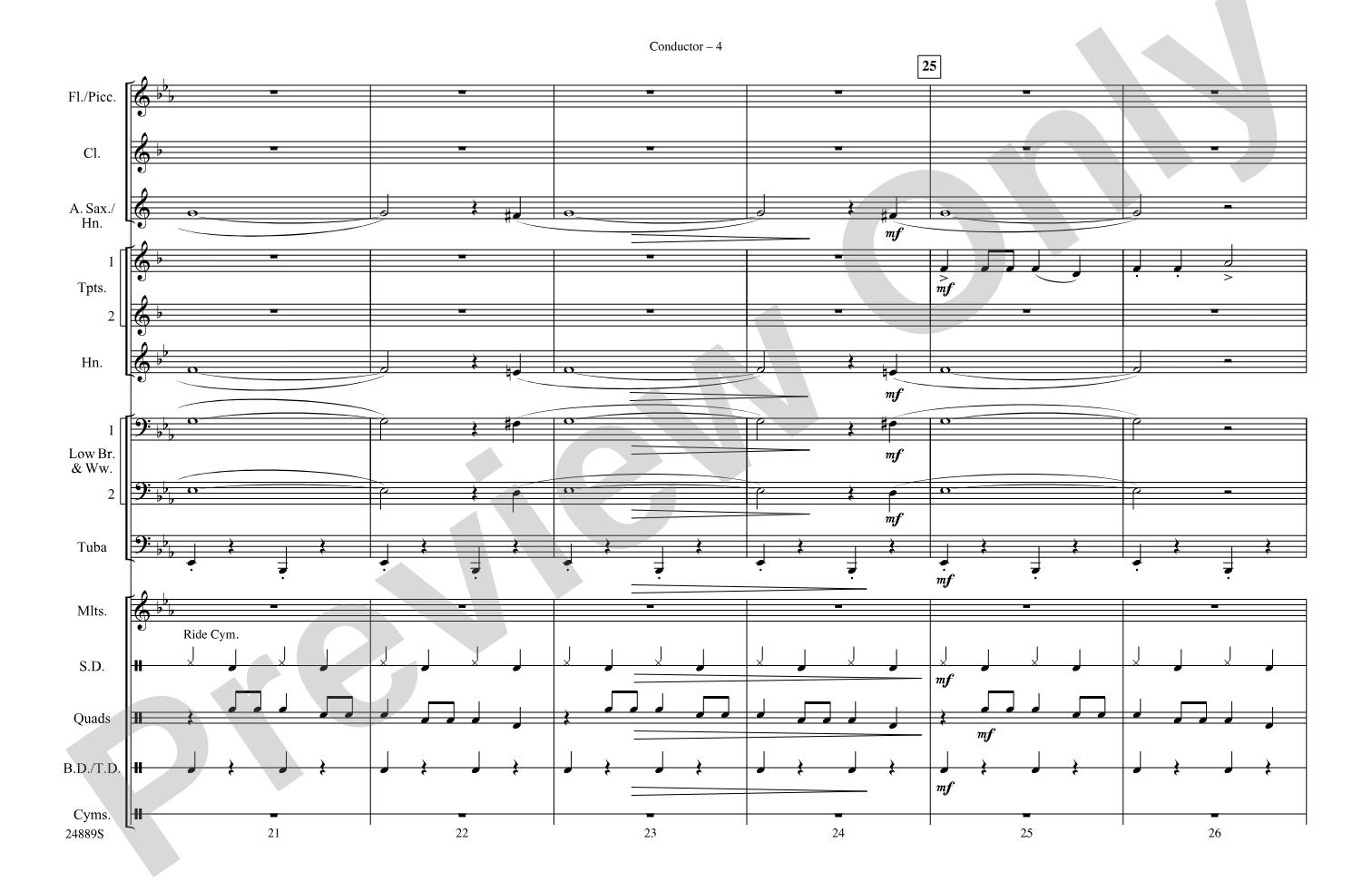 Cotton-Eyed Joe: Marching Band Conductor Score & Parts