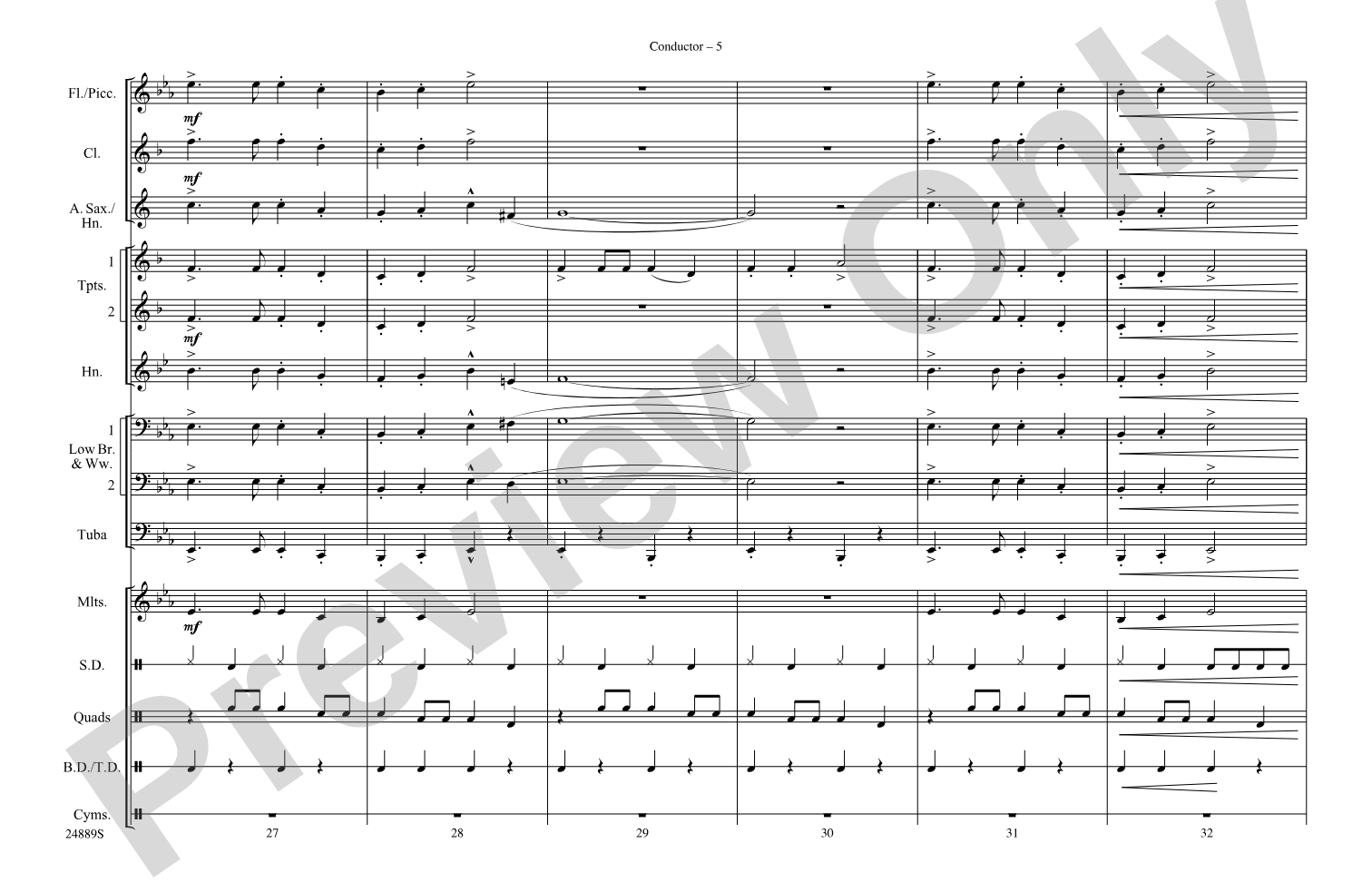 Cotton-Eyed Joe: Marching Band Conductor Score & Parts