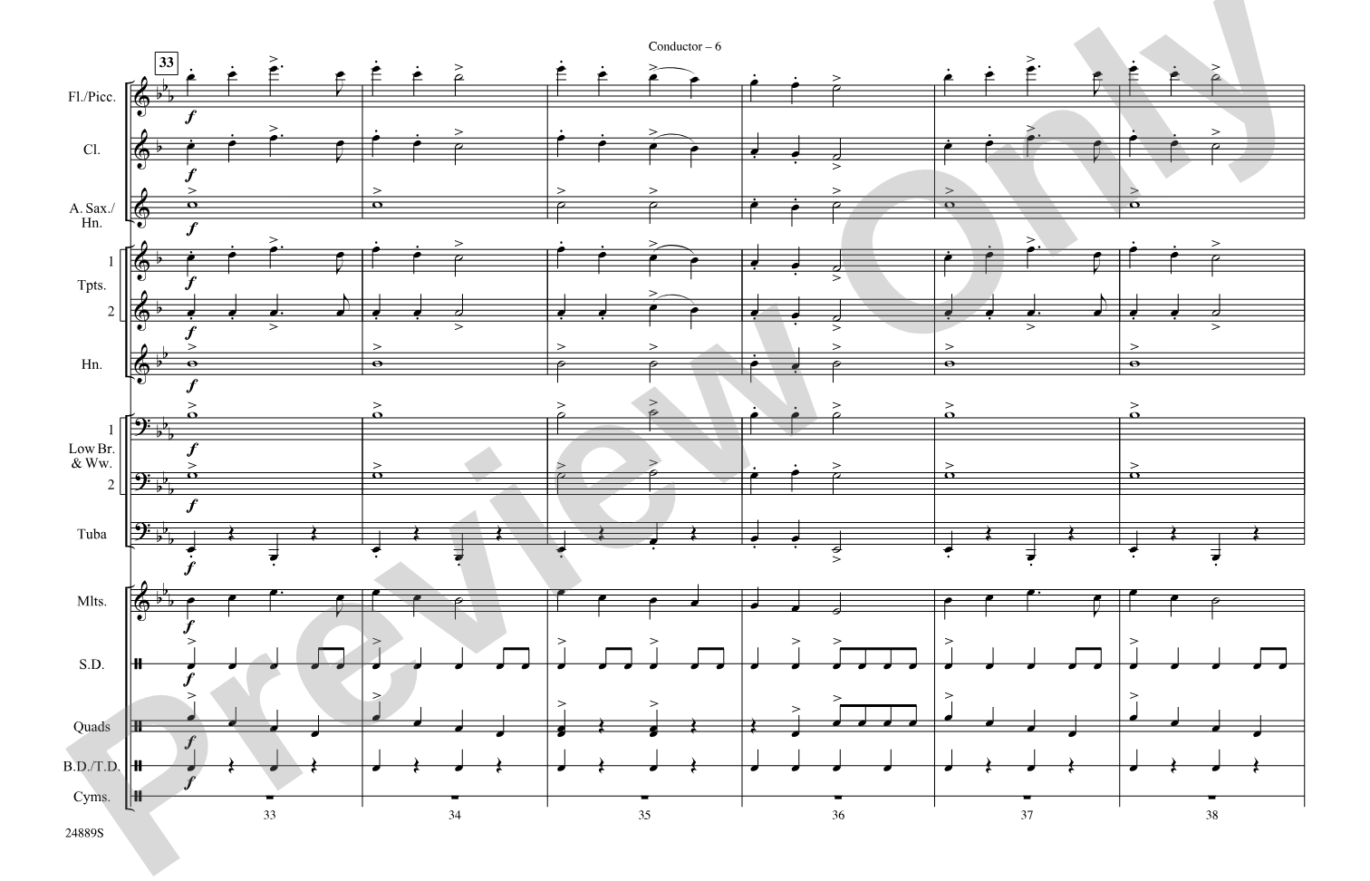 Cotton-Eyed Joe: Marching Band Conductor Score & Parts