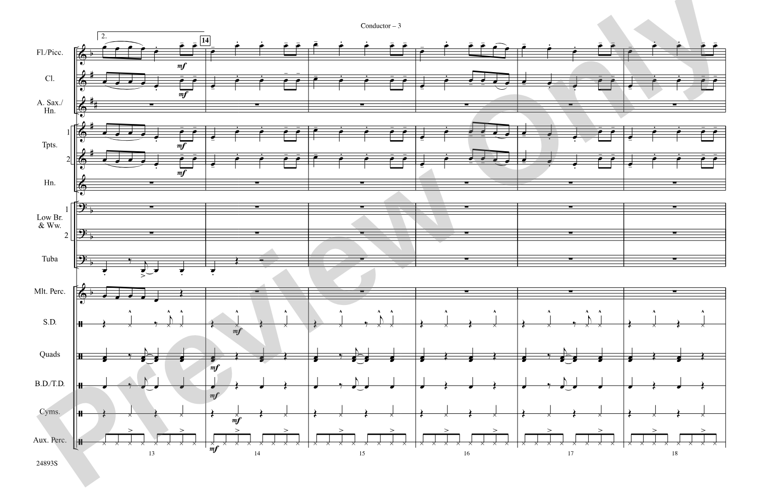 Pon de Replay: Marching Band Conductor Score & Parts