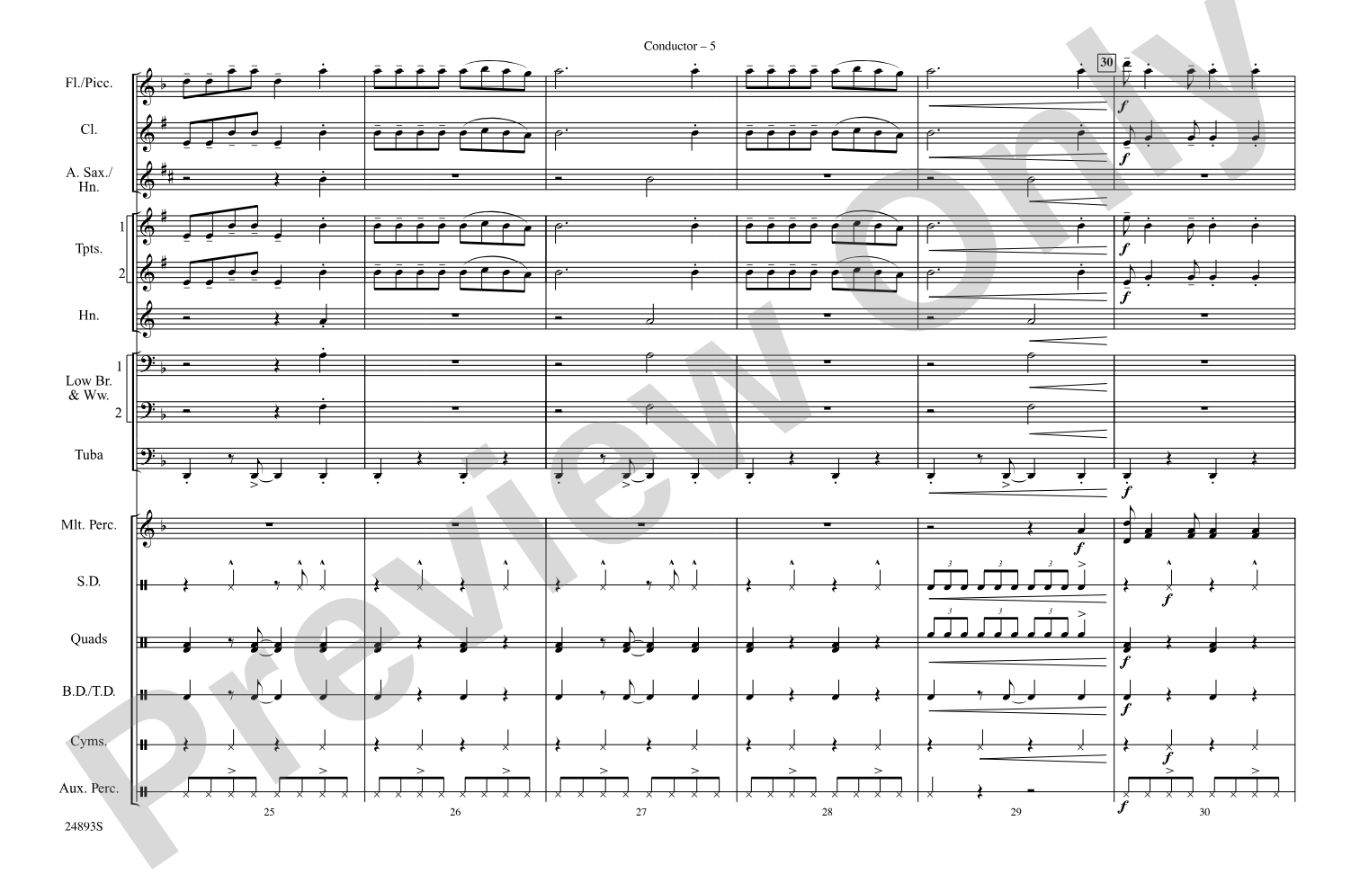 Pon de Replay: Marching Band Conductor Score & Parts