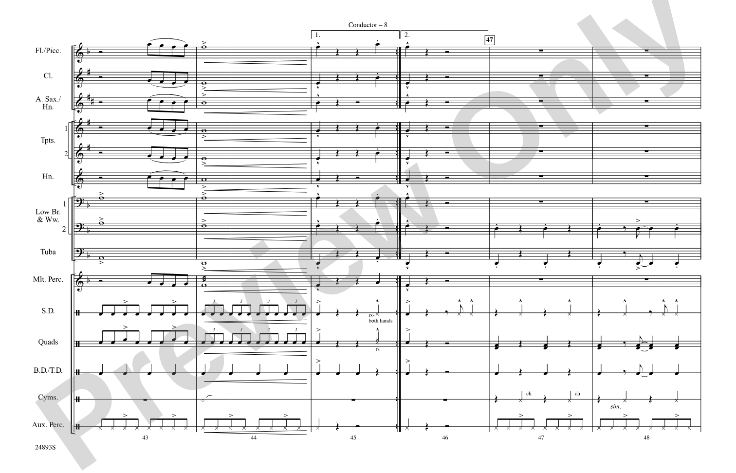 Pon de Replay: Marching Band Conductor Score & Parts