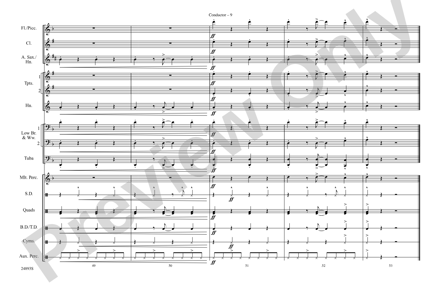 Pon de Replay: Marching Band Conductor Score & Parts