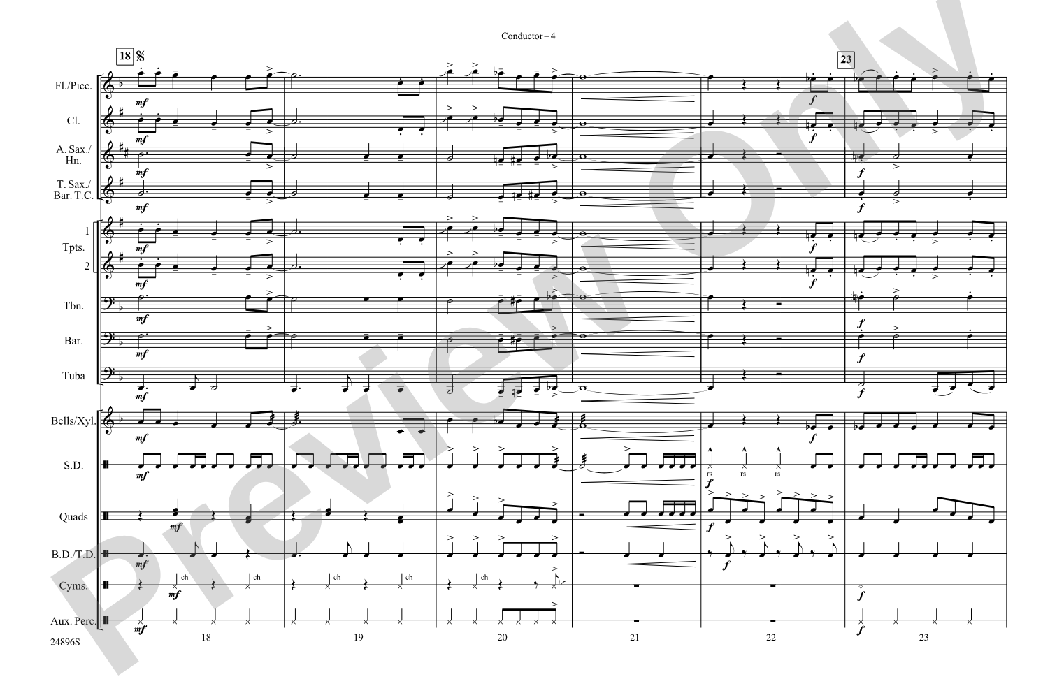 China Grove: Marching Band Conductor Score & Parts
