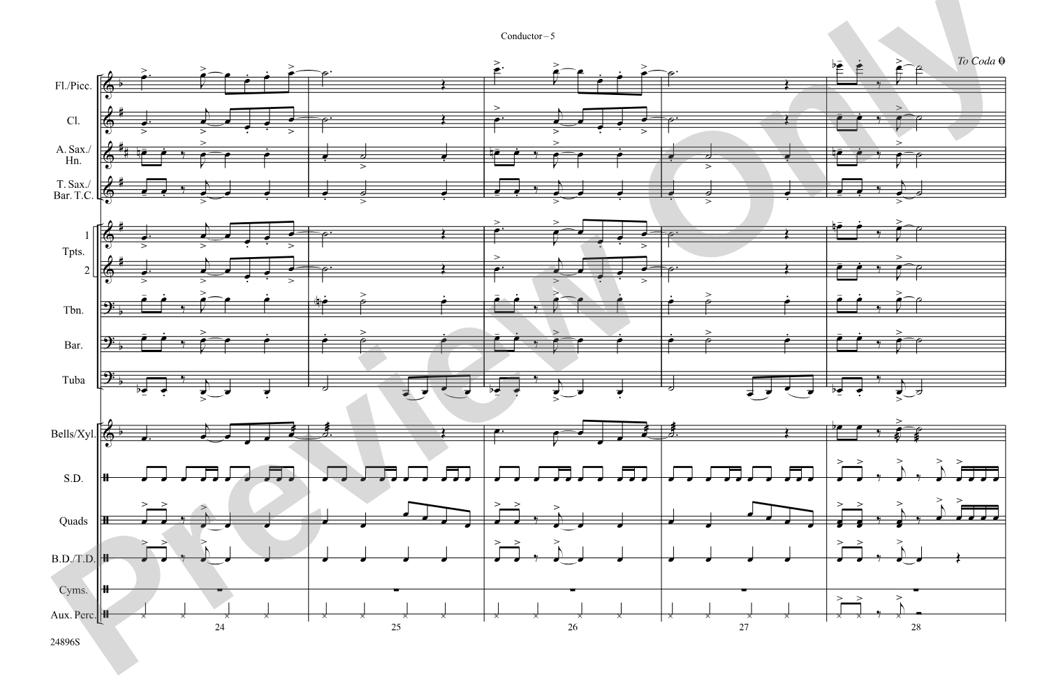 China Grove: Marching Band Conductor Score & Parts