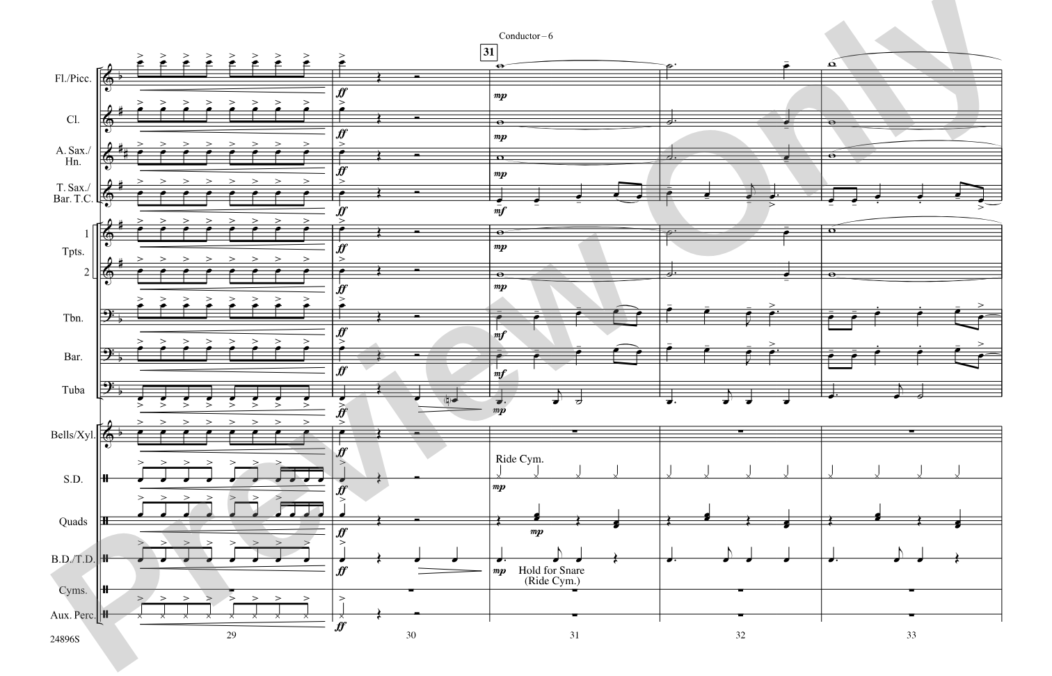 China Grove: Marching Band Conductor Score & Parts