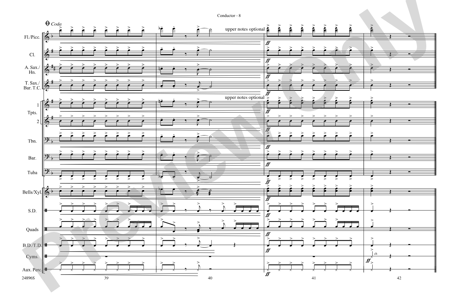 China Grove: Marching Band Conductor Score & Parts
