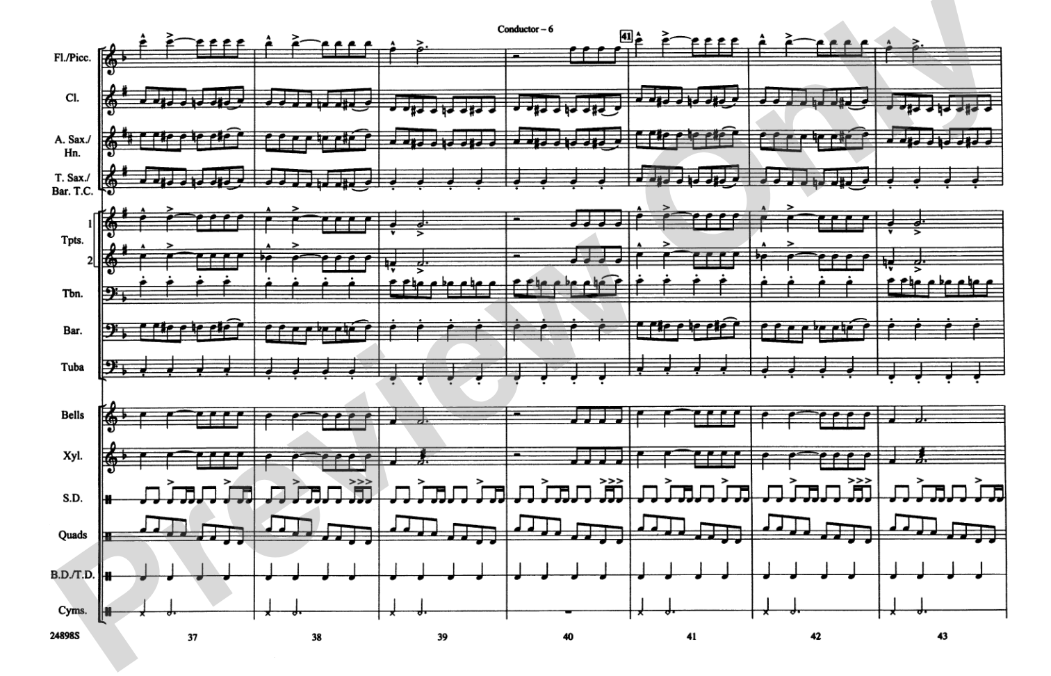 Batman Theme (from the TV Series): Marching Band Conductor Score & Parts