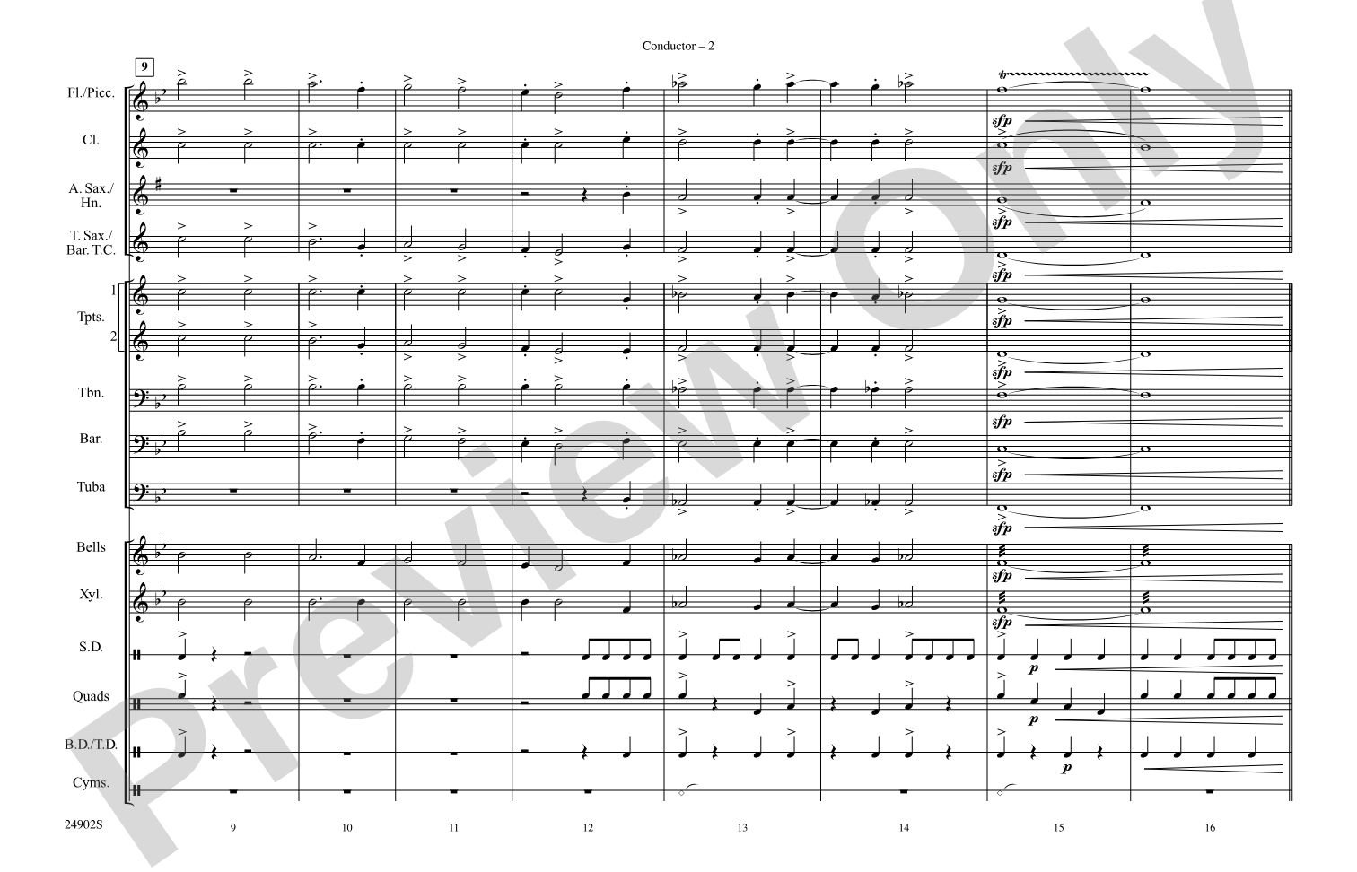 Thunder Canyon: Marching Band Conductor Score & Parts