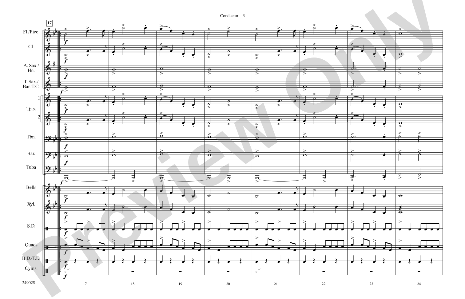 Thunder Canyon: Marching Band Conductor Score & Parts