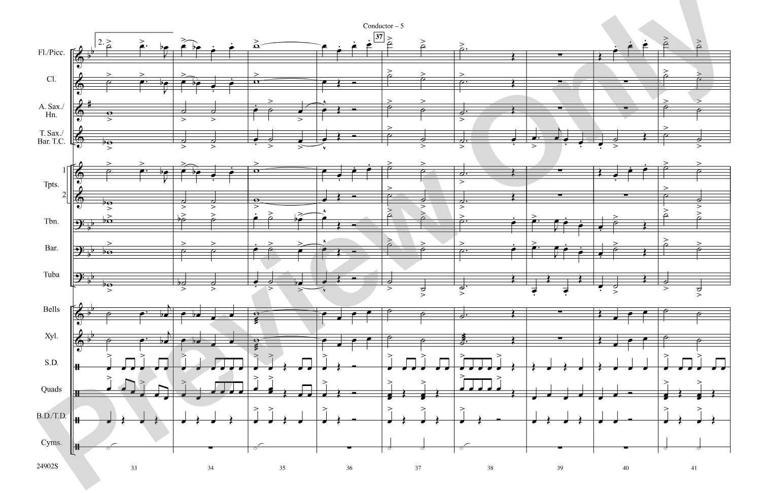 Thunder Canyon: Marching Band Conductor Score & Parts