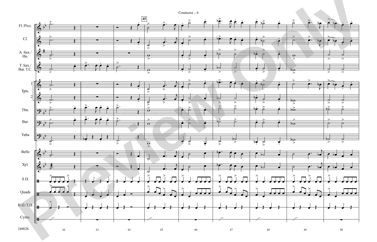 Thunder Canyon: Marching Band Conductor Score & Parts