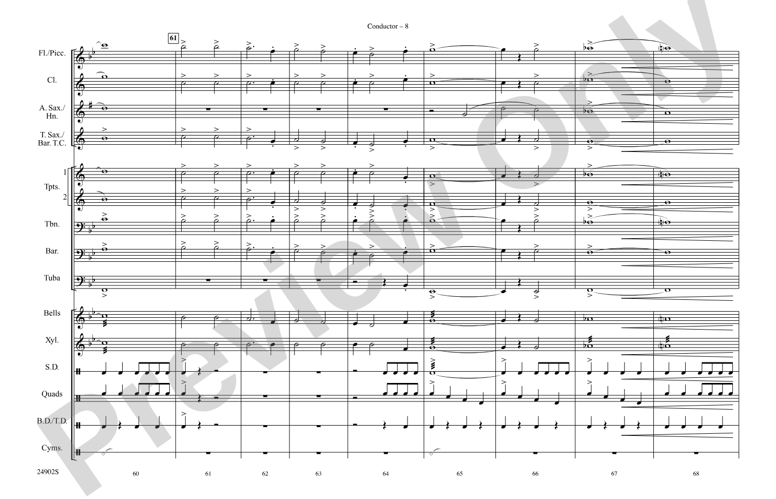 Thunder Canyon: Marching Band Conductor Score & Parts