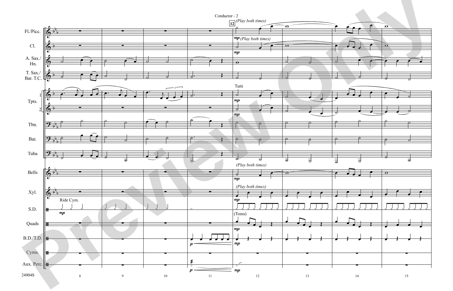 Hogwarts' Hymn (from Harry Potter and the Goblet of Fire): Marching Band Conductor Score & Parts