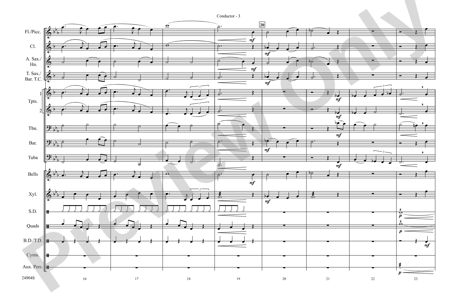 Hogwarts' Hymn (from Harry Potter and the Goblet of Fire): Marching Band Conductor Score & Parts