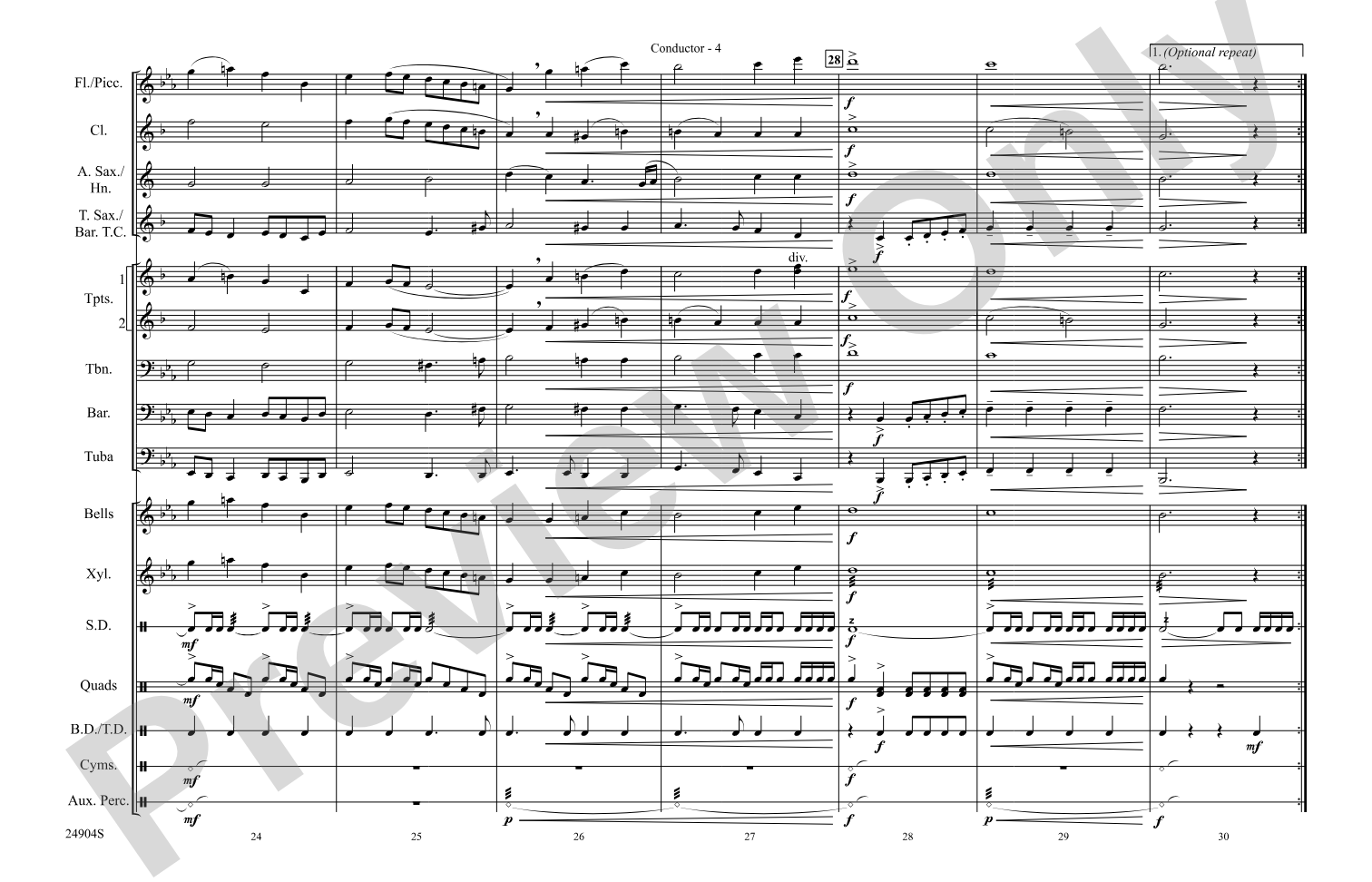 Hogwarts' Hymn (from Harry Potter and the Goblet of Fire): Marching Band Conductor Score & Parts