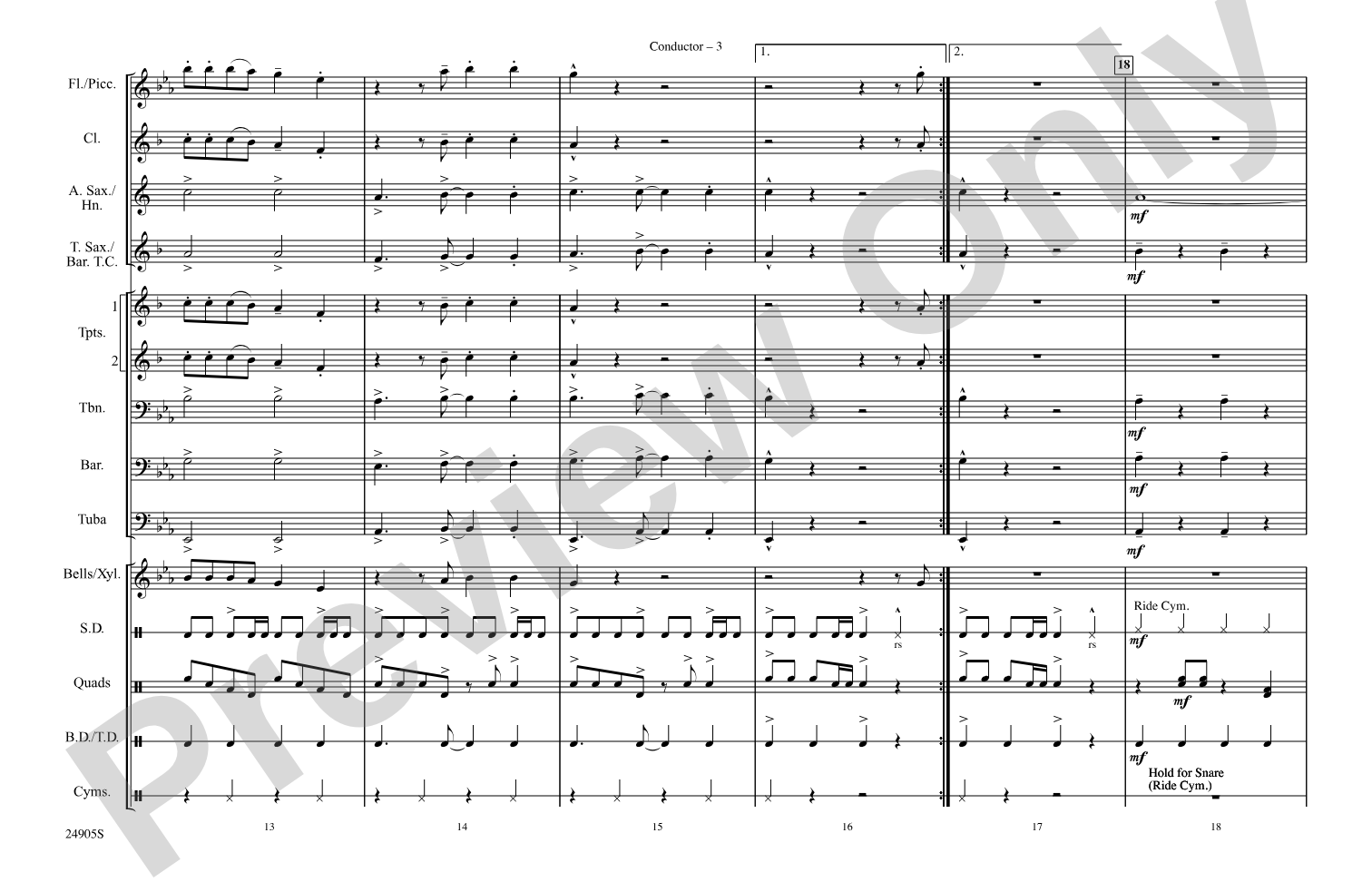 Blitzkrieg Bop: Marching Band Conductor Score & Parts