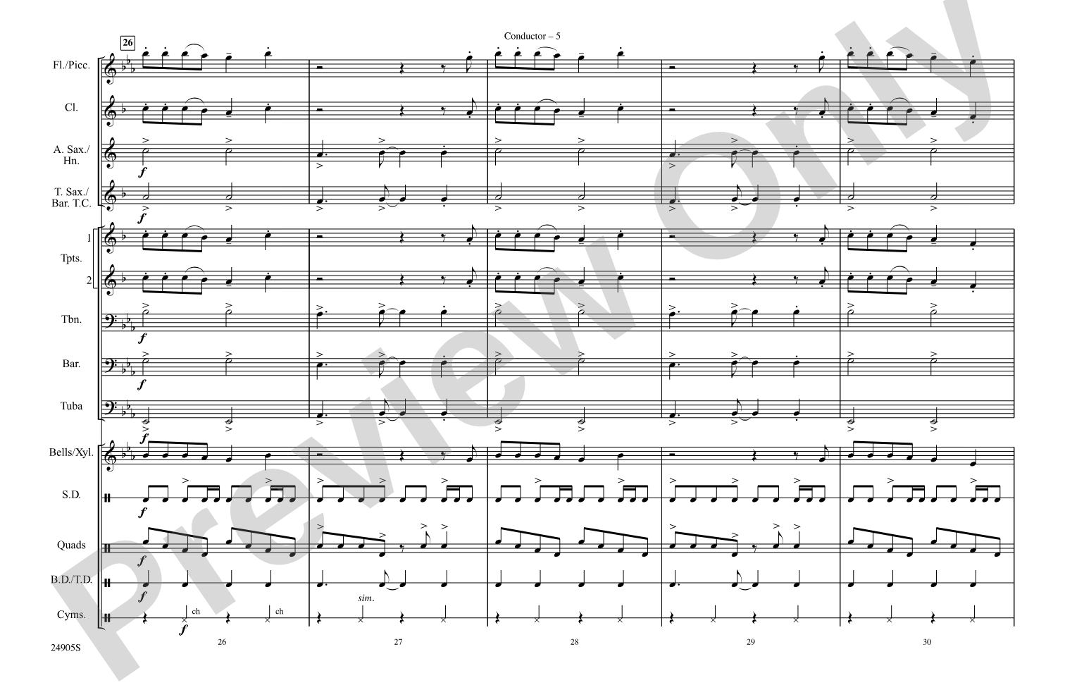 Blitzkrieg Bop: Marching Band Conductor Score & Parts