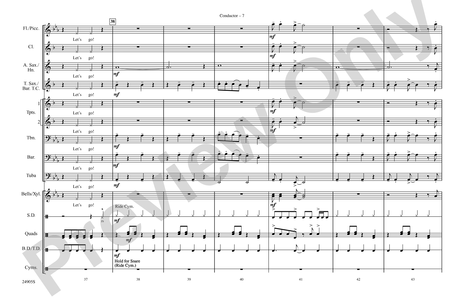 Blitzkrieg Bop: Marching Band Conductor Score & Parts