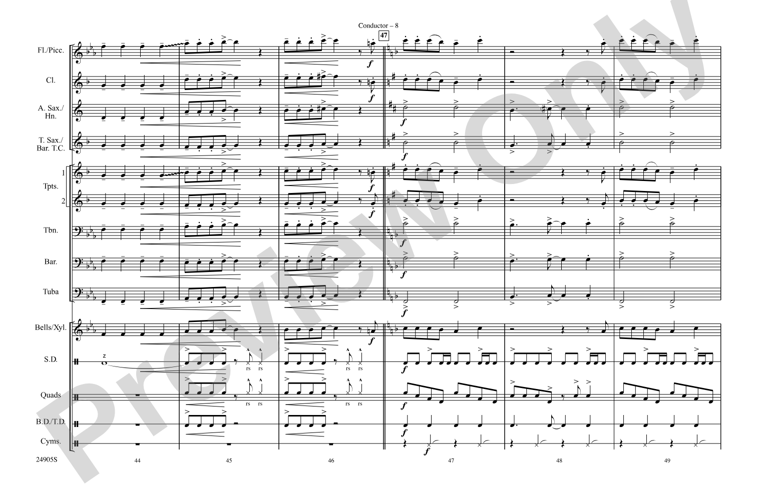 Blitzkrieg Bop: Marching Band Conductor Score & Parts