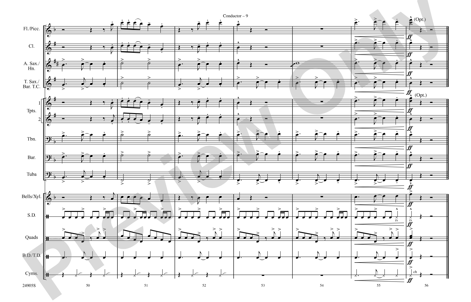 Blitzkrieg Bop: Marching Band Conductor Score & Parts