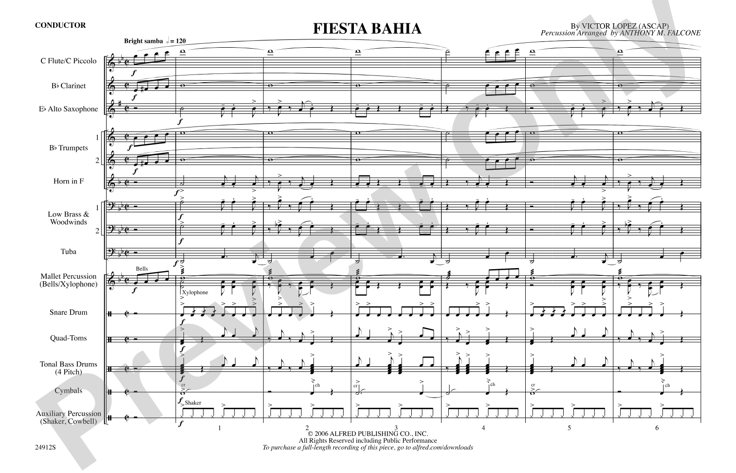 Fiesta Bahia: Marching Band Conductor Score & Parts
