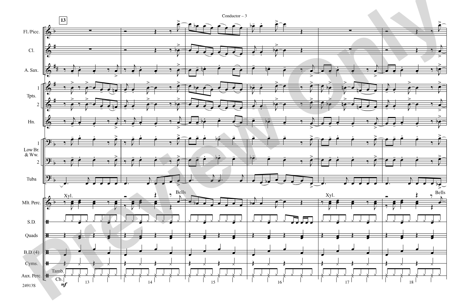 Brown Sugar: Marching Band Conductor Score & Parts