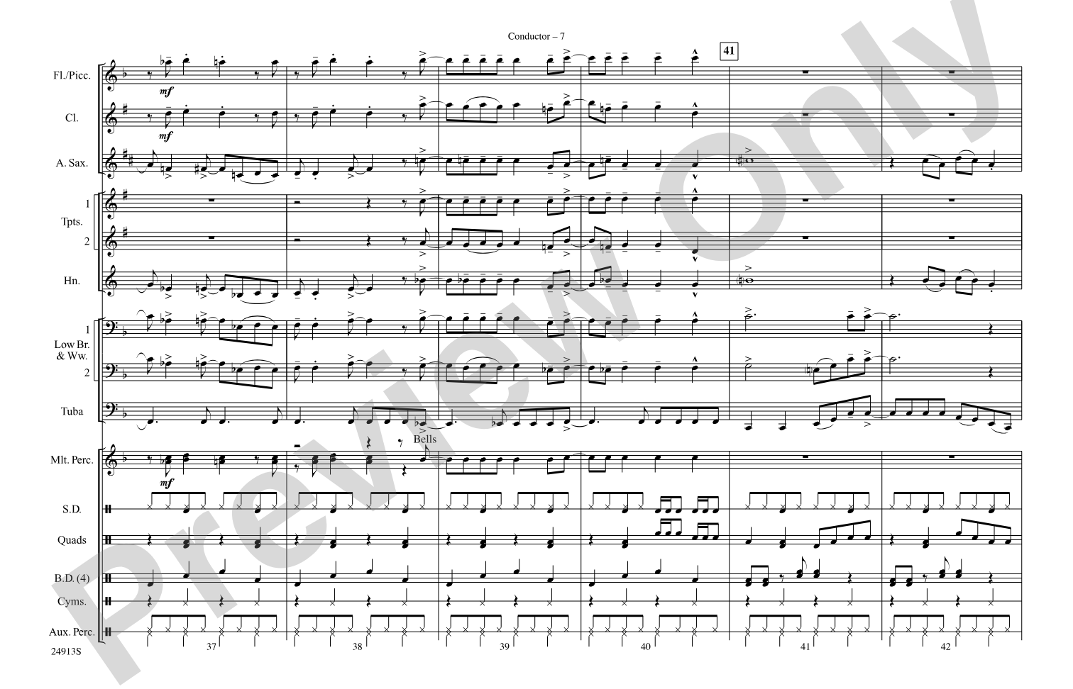 Brown Sugar: Marching Band Conductor Score & Parts